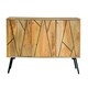 image 2 of Amar 3 Door Sideboard - Iron Base - Mango Wood/Iron - L45 x W162 x H76 cm - Light Finish - Assembly Required Brown