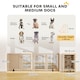 image 5 of PawHut Freestanding Pet Gate, Foldable Dog Gate with Lockable Door, Support Feet and 360 degree Flexible Hinges, 4 Panel Indoor Safety Dog Barrier for House, Stairs, Doorway, Oak