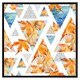 image 1 of Autumn geometrics with maple leaves (Picutre Frame) Black | S