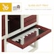 image 5 of PawHut Rabbit Hutch, Bunny Cage Outdoor Wooden House w/Tray & Ramp, Brown