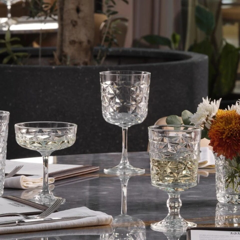 image 1 of 490ml Long Stemmed Cocktail Gin Beer Drinking Glasses Party | Clear | 8 Glasses