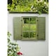 image 2 of Primrose 6in Country Window Glass Garden Mirror with Shutters