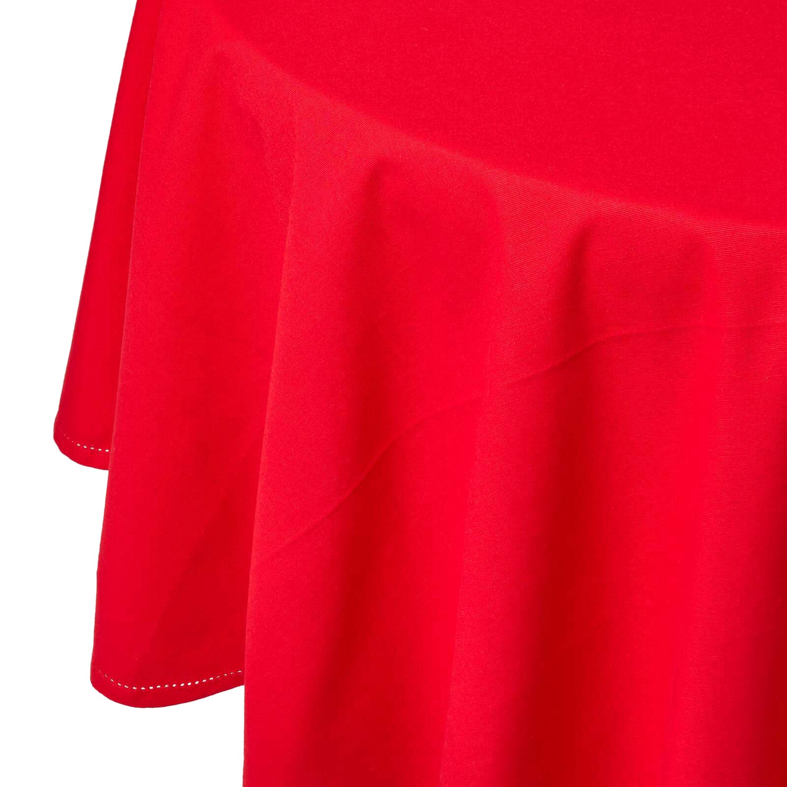 Homescapes Red Cotton Round Tablecloth - 178 cm Red 178cm (70") round