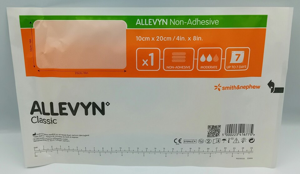image 1 of Allevyn Non-Adhesive 10x20 Box of 10