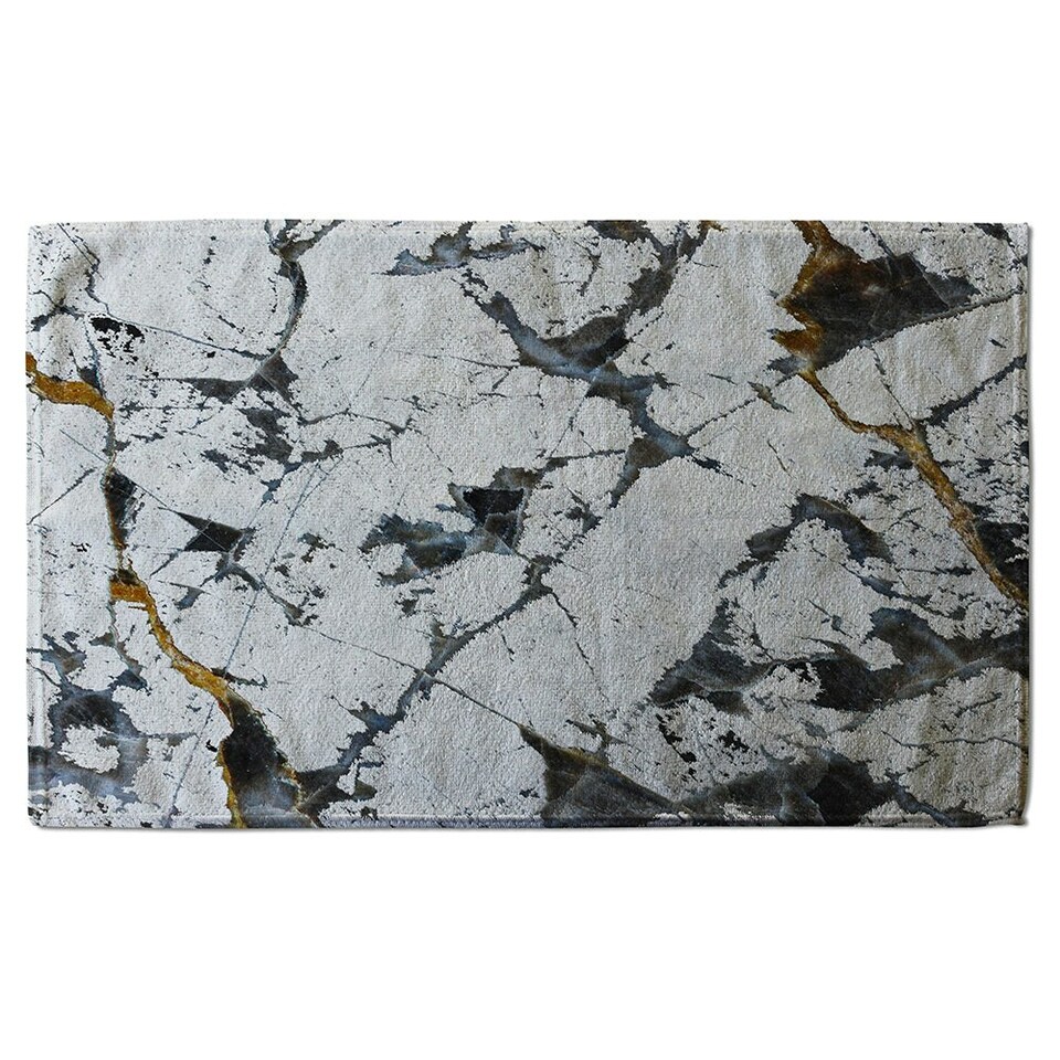 image 1 of Black & Gold Marble (Bath Towel)