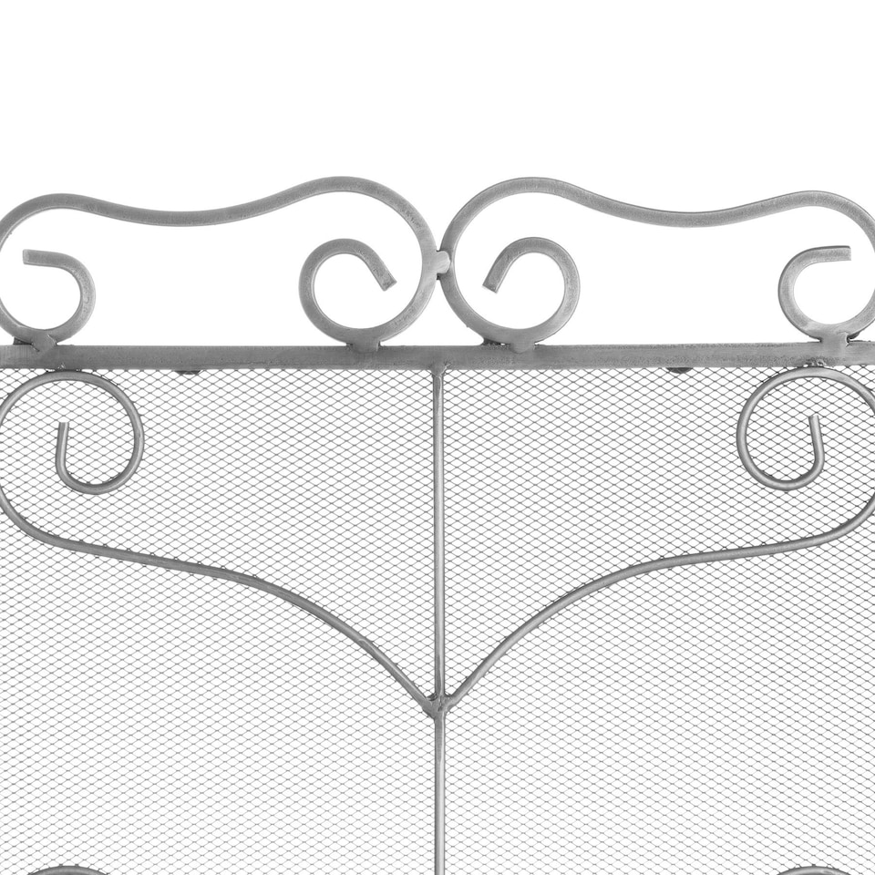 image 1 of Hill Interiors Large Ornate Fire Screen - Antique Silver - One Size