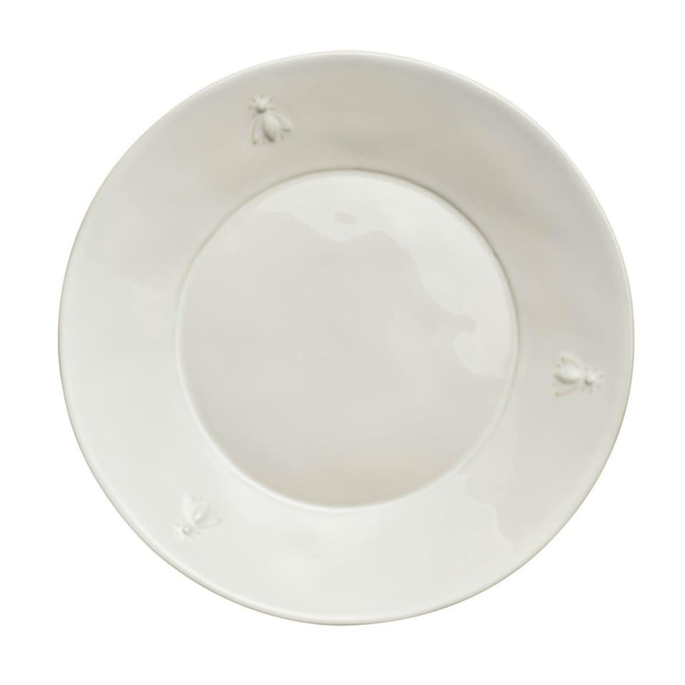 image 1 of Side Plate: 1 x 21.4cm La Rochere Bee Cream Side Plate, Ceramic White
