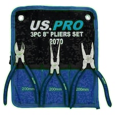 3pc professional plier set (combination / cutters and long nose) AT125