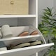 image 10 of HOMCOM Wall Mounted or Freestanding Shoe Cabinet with 2 Flip Drawers, White