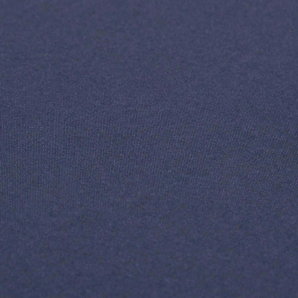 image 1 of Homescapes Navy Blue Egyptian Cotton Fitted Sheet 200 TC, Single | Blue | Single