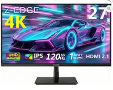 Z-Edge 27 Inch 4K Monitor 120Hz UHD 3840x2160 IPS 100% sRGB HDMI