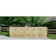 image 2 of Chatburn Sextet Wheelie Bin Store - Timber - L64 x W355.5 x H120 cm - Fits 6 x 140L Wheelie Bins Brown