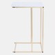 image 5 of OHS C Shape Table Side End Living Room Furniture Bedside Nightstand Drinks Stand White