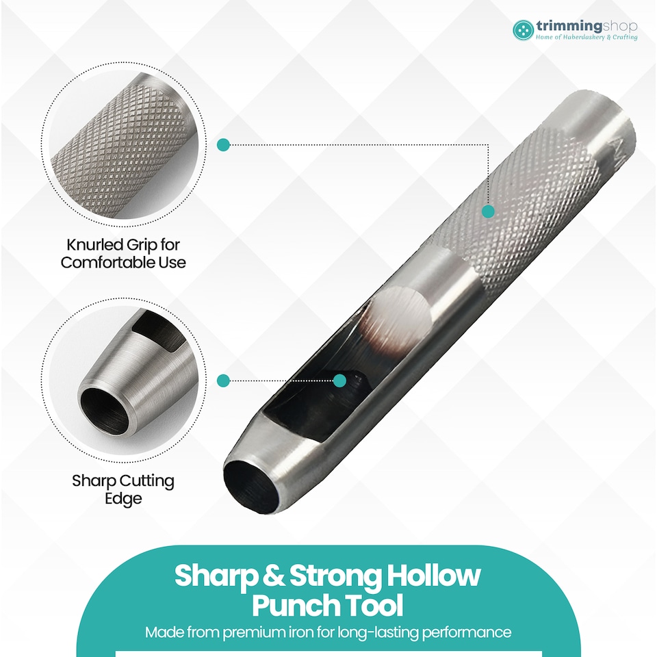 image 1 of 18mm Steel Hollow Punch Leather Hole Puncher For Piercing Holes