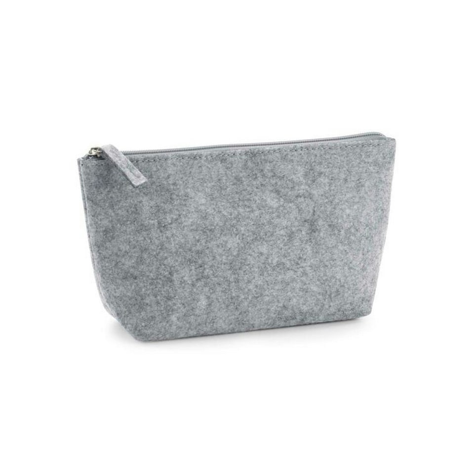 image 1 of Bagbase Felt Accessory Bag - Grey Melange - 12.5cm x 6cm x 16cm