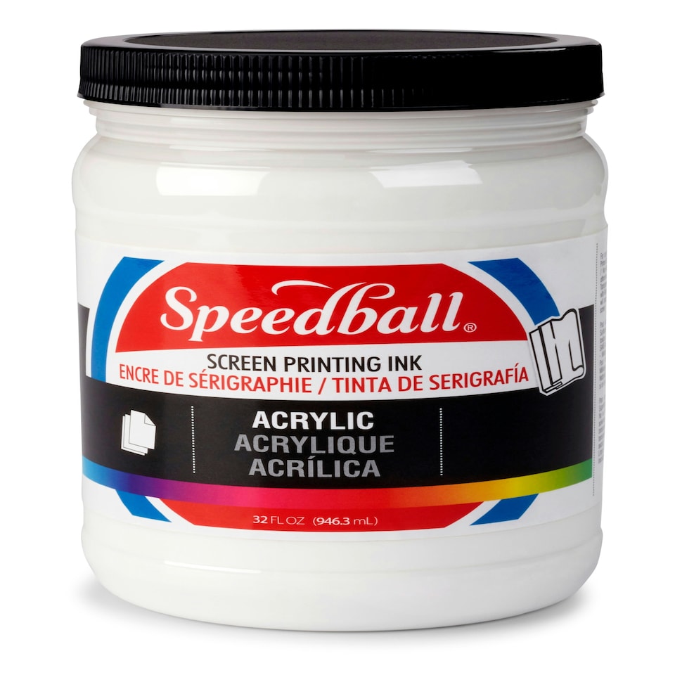 image 1 of Speedball Acrylic Screen Printing Ink, White, 32oz