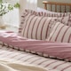 image 2 of Wylder Connie Striped Ruffle Duvet Cover Set | Pink | Clay Pink | Single | 1