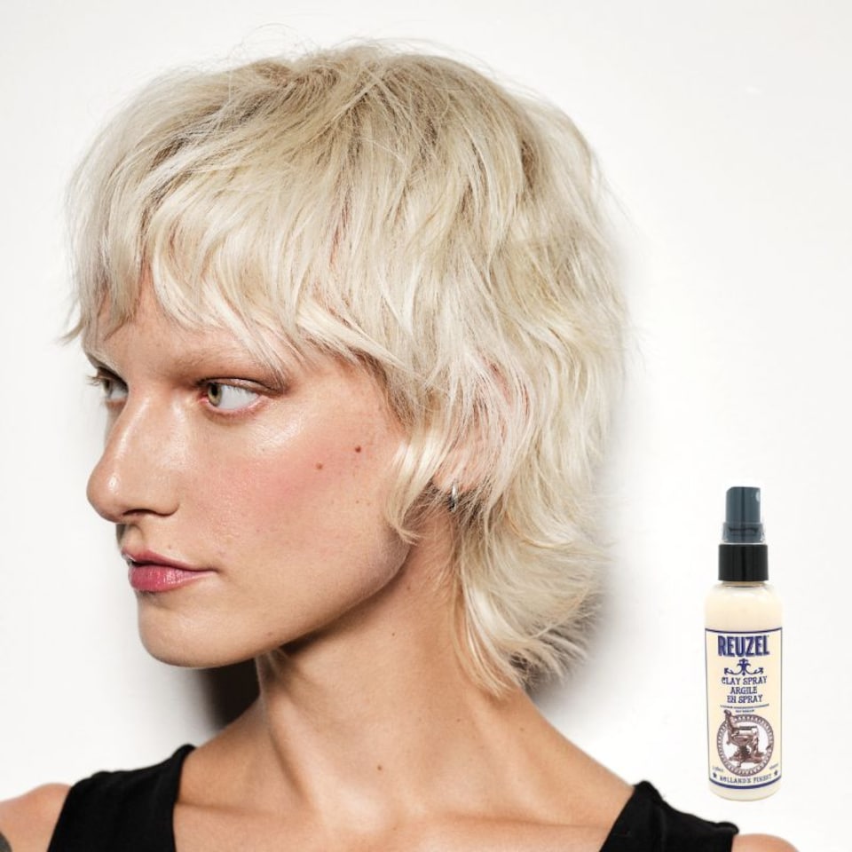 image 1 of Reuzel Clay Hairspray for Men, Texturizing & Volumizing Spray, Matte Finish, Lightweight Hold, 3.38oz 100ml