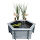image 2 of Grey Raised Hexagon Garden Solar Pond Set - 1m Width