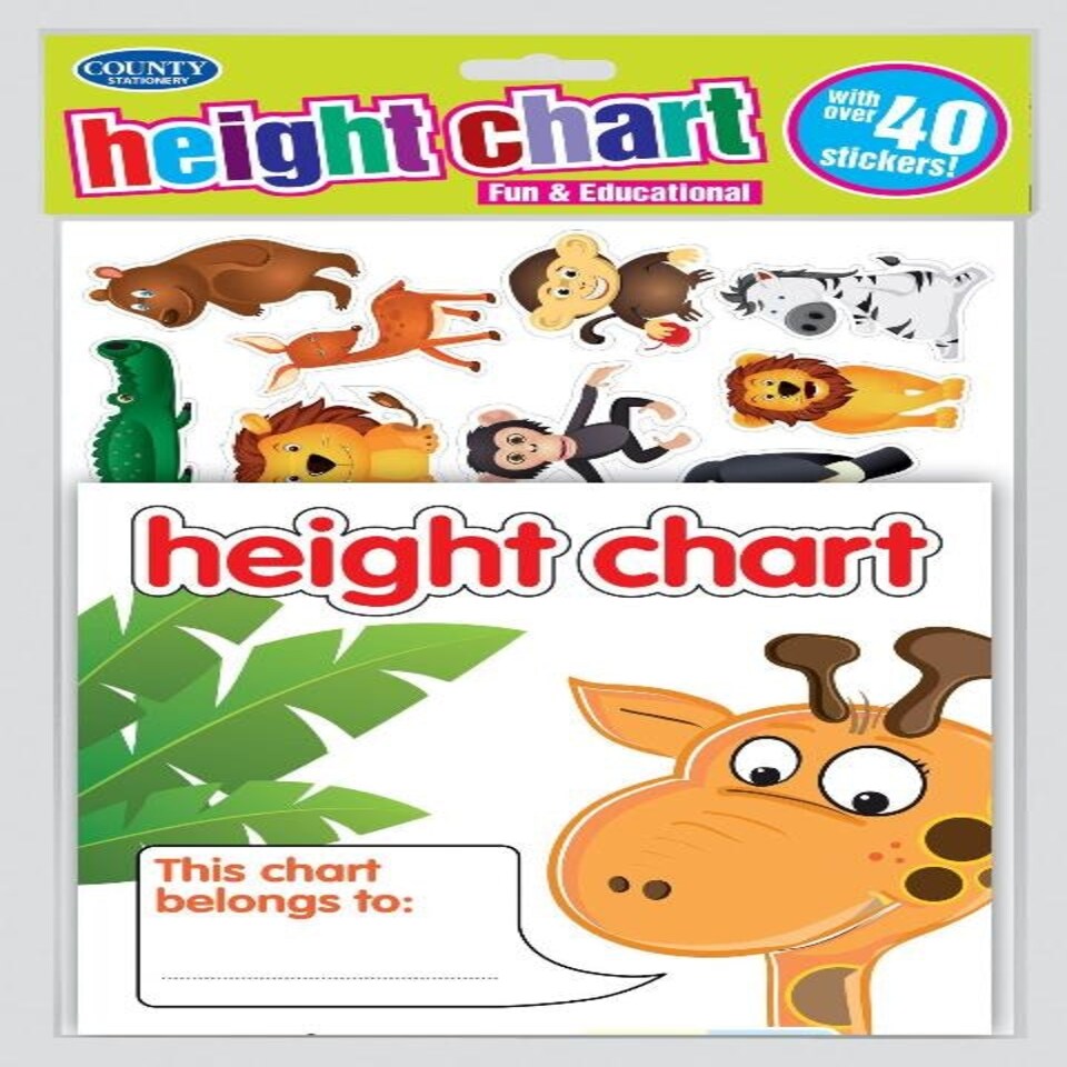 image 1 of Children's Height Chart with over 40 Stickers