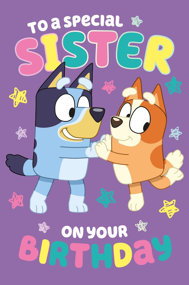 image 1 of Bluey Sister Birthday Card