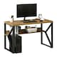 image 1 of HOMCOM Computer Writing Desk K-Shaped Steel Leg Storage Shelf Home Office