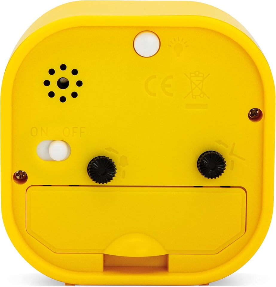 image 1 of Acctim Robyn Mini Bedside Alarm Clock | Yellow | Daisy