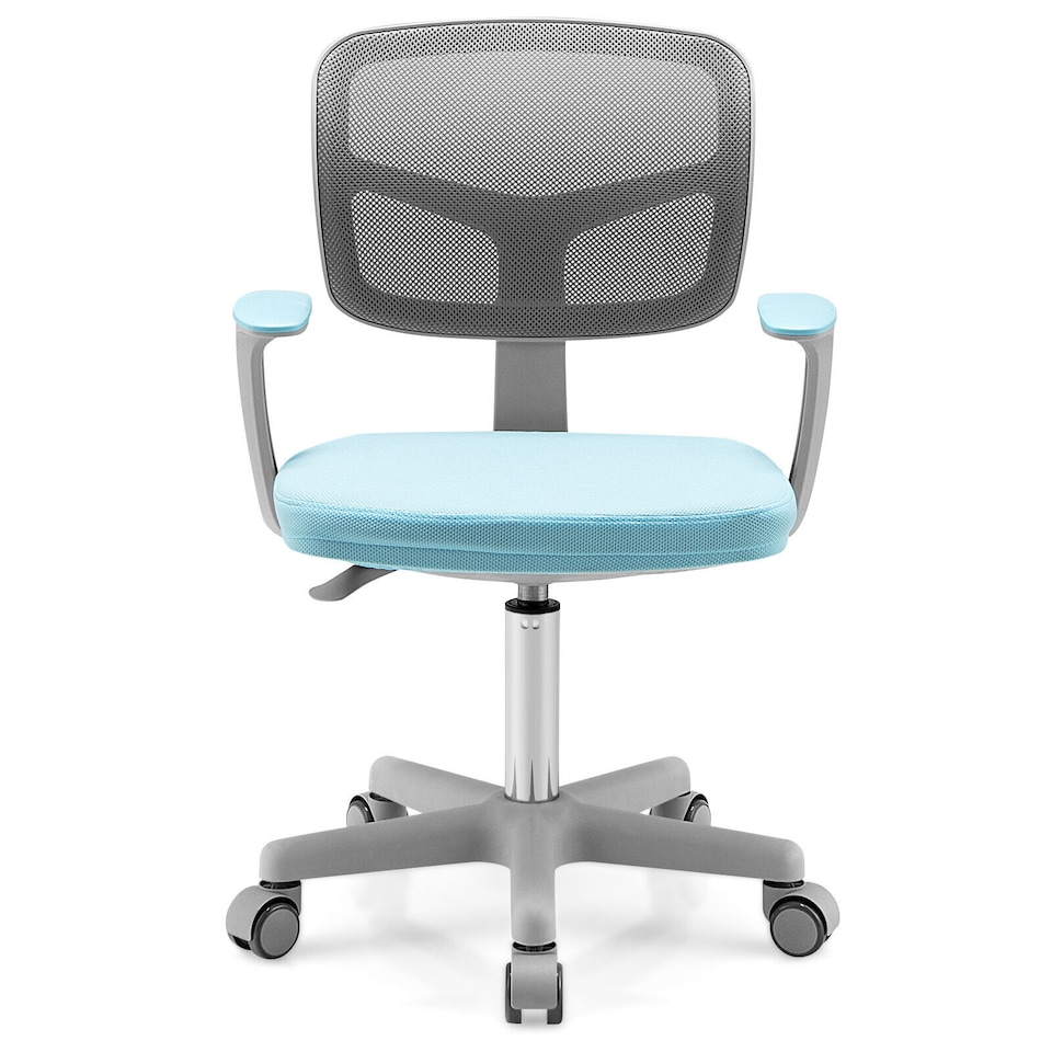 image 1 of COSTWAY Kids Computer Desk Chair Low-Back Task Study Chairs BLue | Blue