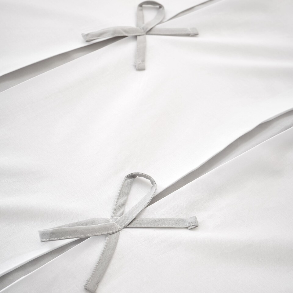 image 1 of Milo Bow Duvet Cover Set | White