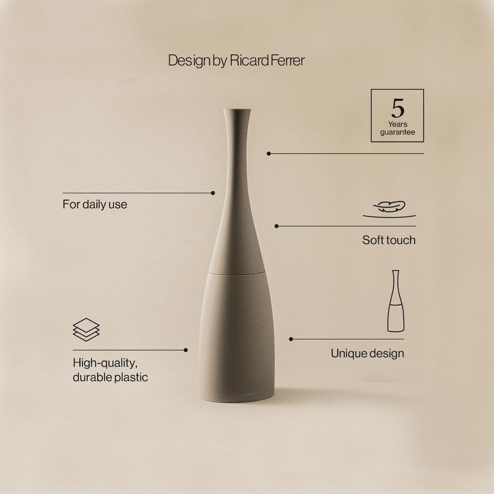 image 1 of COSMIC Toilet brush & holder, Pale sand,, Soft-finish coating, Saku Collection