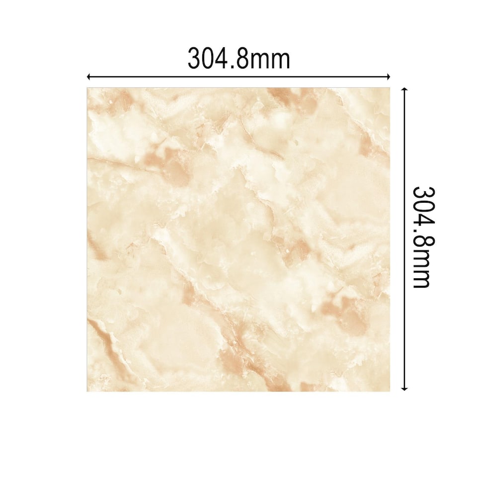 image 1 of Gr8 Home 36 x Self Adhesive Floor Tiles White Rose Marble Square Planks 3.34m Square Flooring