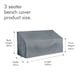 image 6 of VonHaus Waterproof  3 Seater Bench Cover H88 x W160 x D70cm | Grey | H88/60 x W160 x D70 cm