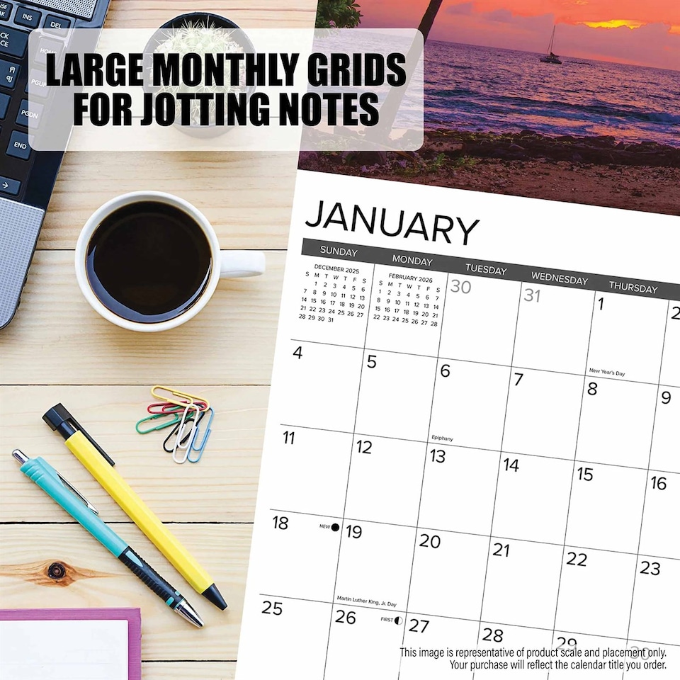 image 1 of Animal Masterpieces Calendar 2026, Wall Calendars, Month To View, Animals, Gift