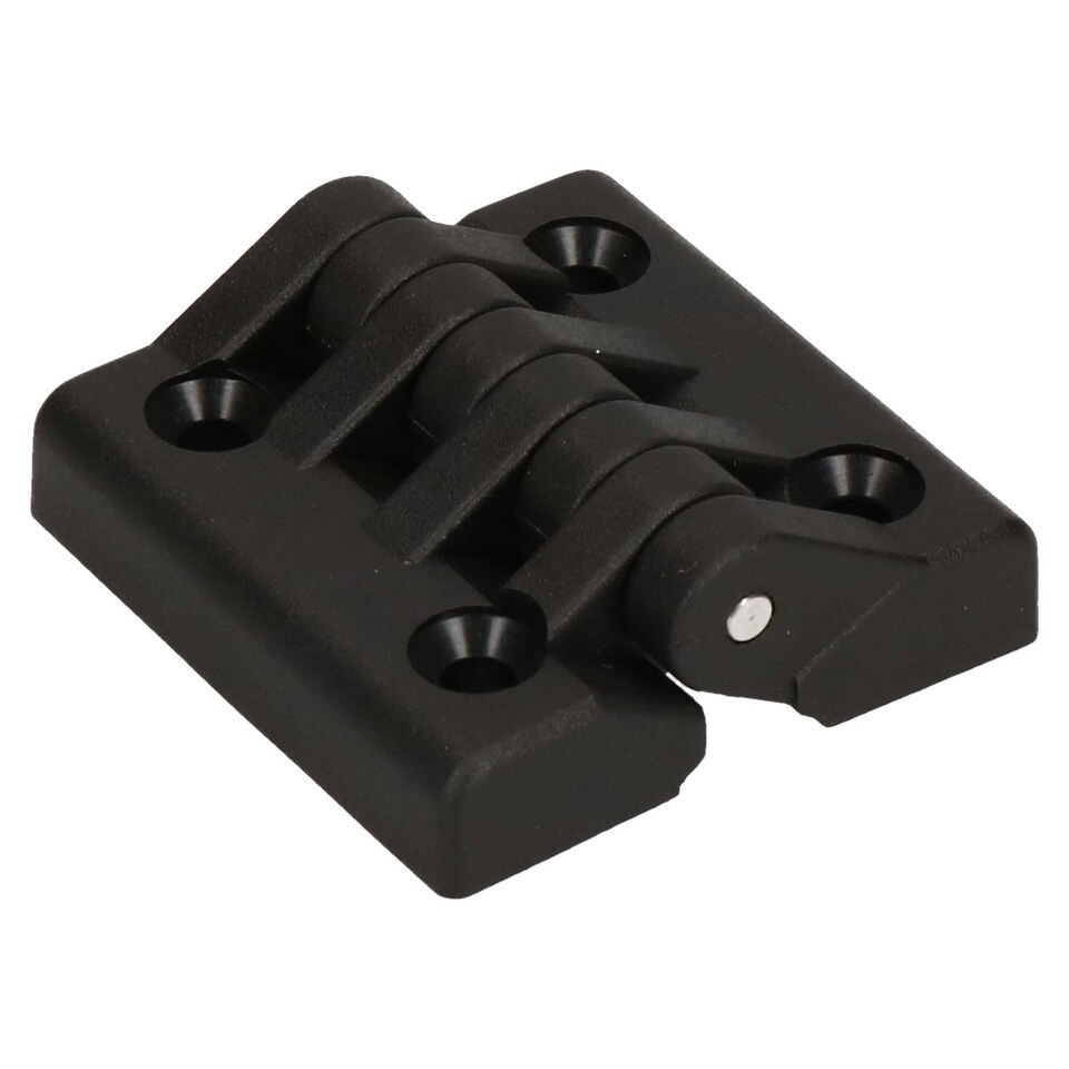 image 1 of Industrial Polyamide Plastic Hinge 64x65mm Door Hatch Locker Italian Made 4PK Black