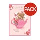 image 1 of Simon Elvin For A Special Grand Daughter Teddy Bear Birthday Card (Pack of 6) - Pink/Brown - One Size White | One Size