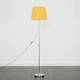image 1 of ValueLights Charlie Chrome Floor Lamp Mustard Taper Shade & Bulb 