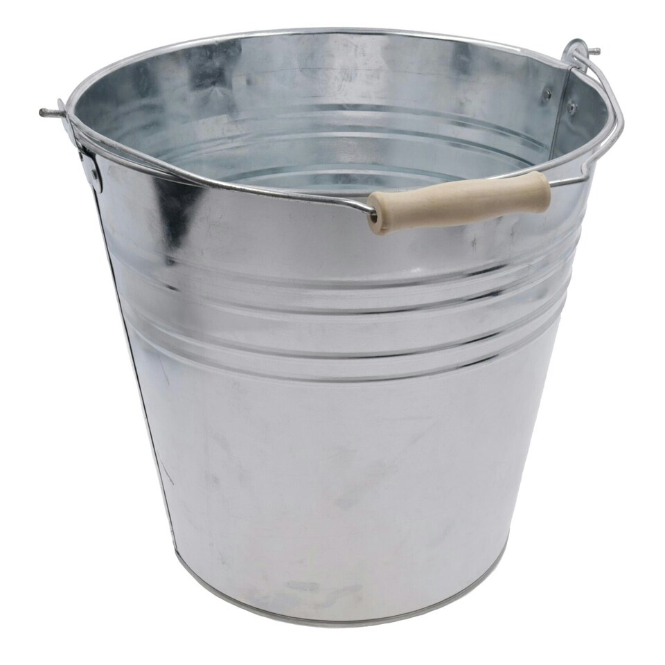 image 1 of 10L Galvanised Steel Metal Bucket Pail Water Coal Fire Greenhouse Garden Plants 10pc