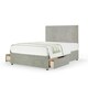 image 1 of Neptune Spring Seal Grey Naples Velvet 2 Drawer Divan Set And Valencia Headboard Small Double