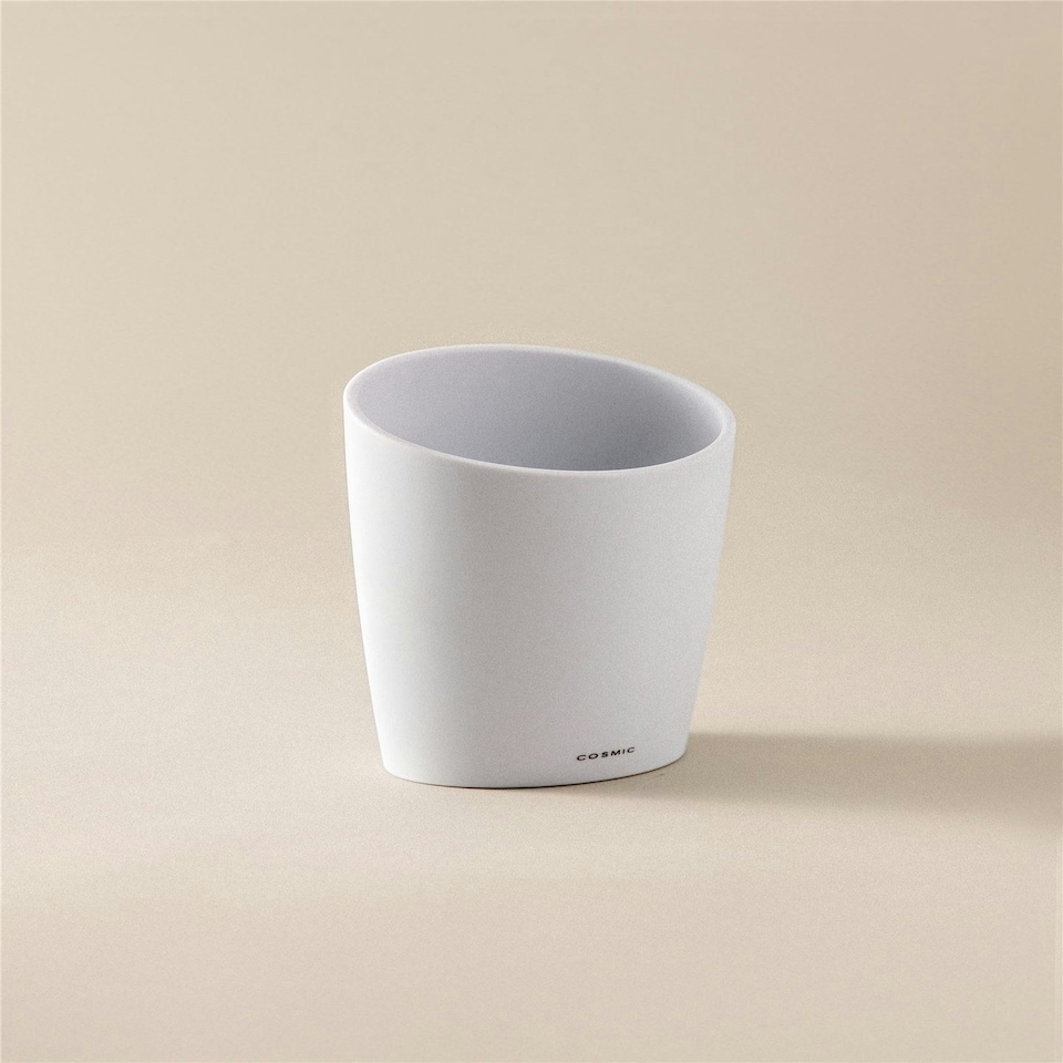 image 1 of Cosmic Toothbrush Holder Oriental Inspired Design with Soft White Plastic Finish