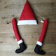 image 5 of 40cm Plush Santa Hat and Legs Christmas Tree Decoration