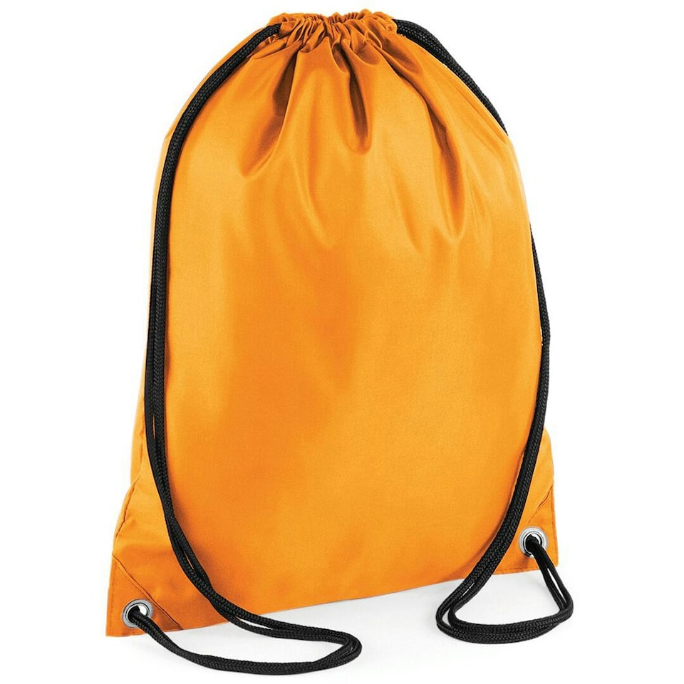 image 1 of BagBase Budget Water Resistant Sports Gymsac Drawstring Bag (11L) - Orange - One Size Orange | One Size