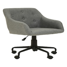 Interiors by Premier Brent Tufted Grey And Black Home Office Chair