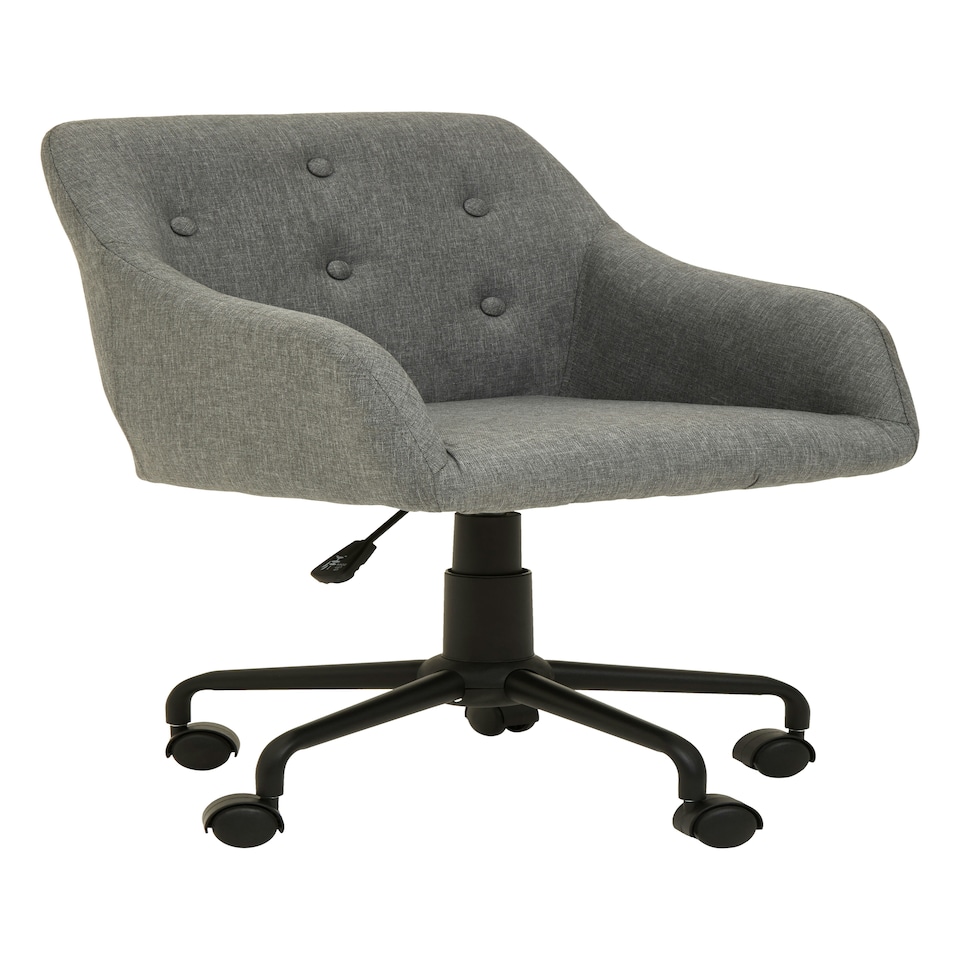 image 1 of Interiors by Premier Brent Tufted Grey And Black Home Office Chair