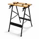 image 2 of Folding Foldable Trestle Work Bench Workbench Portable 100kg | Black