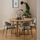 image 4 of Malika Round Dining Table in Oak