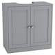 image 1 of Under Sink Full Pedestal Basin Cabinet Cupboard Bathroom Storage Unit | Grey | 1