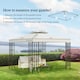 image 5 of Outsunny 3 x 3m Gazebo Canopy Replacement Cover 2Tier Roof Top Spare Part Cream White TOP COVER ONLY