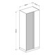 image 4 of Classic Square Panel Urban Oak Blind Corner Wardrobe Brown