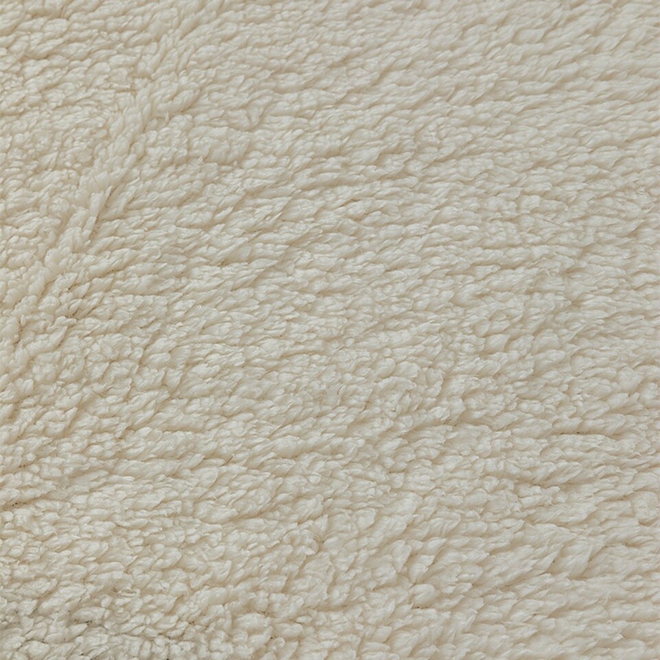image 1 of 12 Inch Deep Super Soft Feel Cosy Fleece Mattress Protector Underblanket Fitted Sheet White | Double