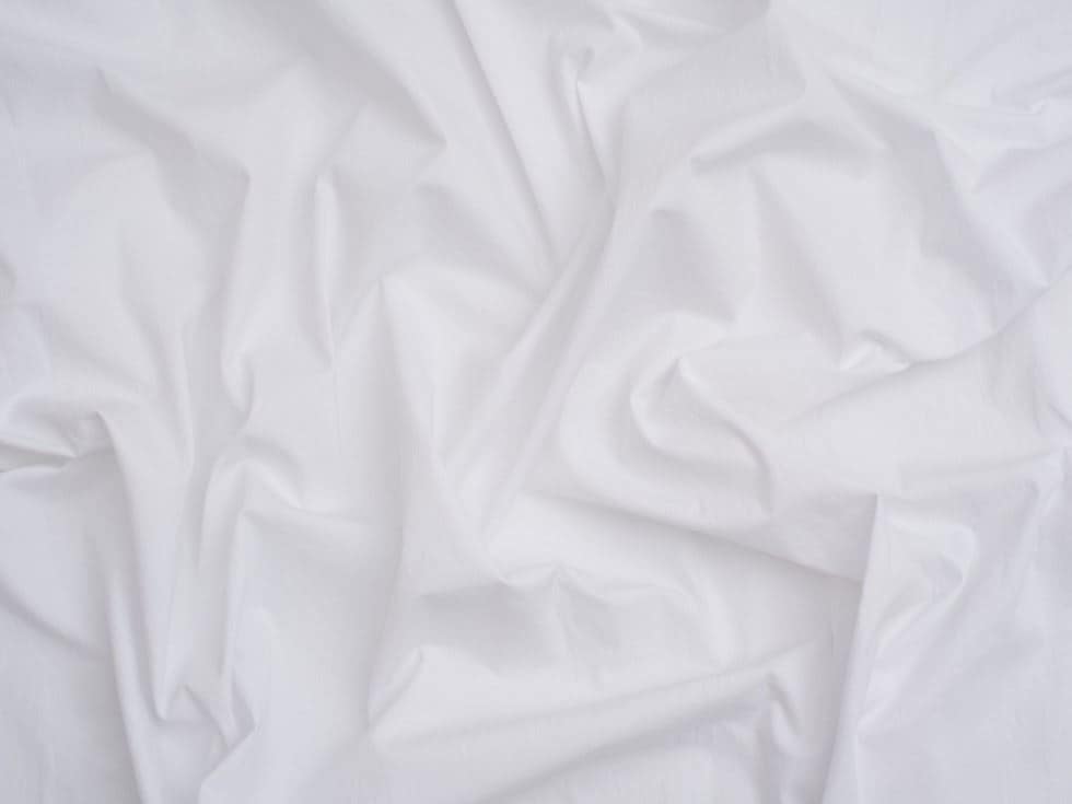 White Silicone Stretch Woven Cotton Poplin Fabric for Dressmaking, 140cm / 55" Wide - per metre